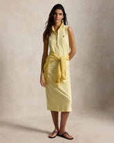 Stretch-Cotton Sleeveless Polo Dress