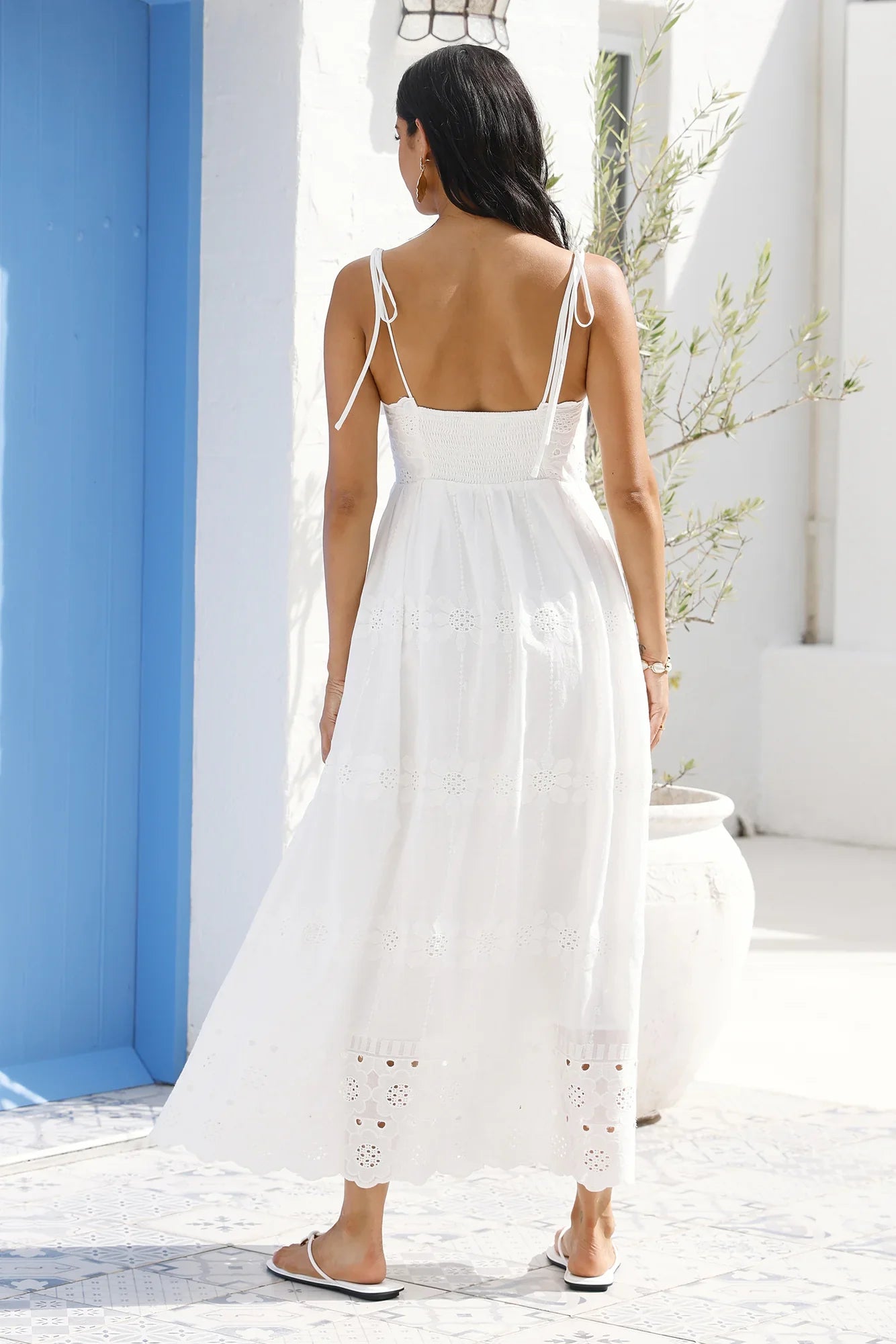 Whispers of Spring Maxi Dress White