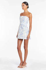 Slim Fit Tube Top Strap Floral Mini Dress
