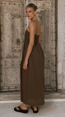 Stayla Maxi Dress - Chocolate