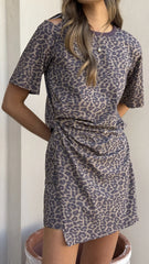 Ravina Mini Dress - Leopard Print