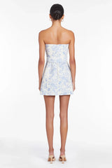 Slim Fit Tube Top Strap Floral Mini Dress
